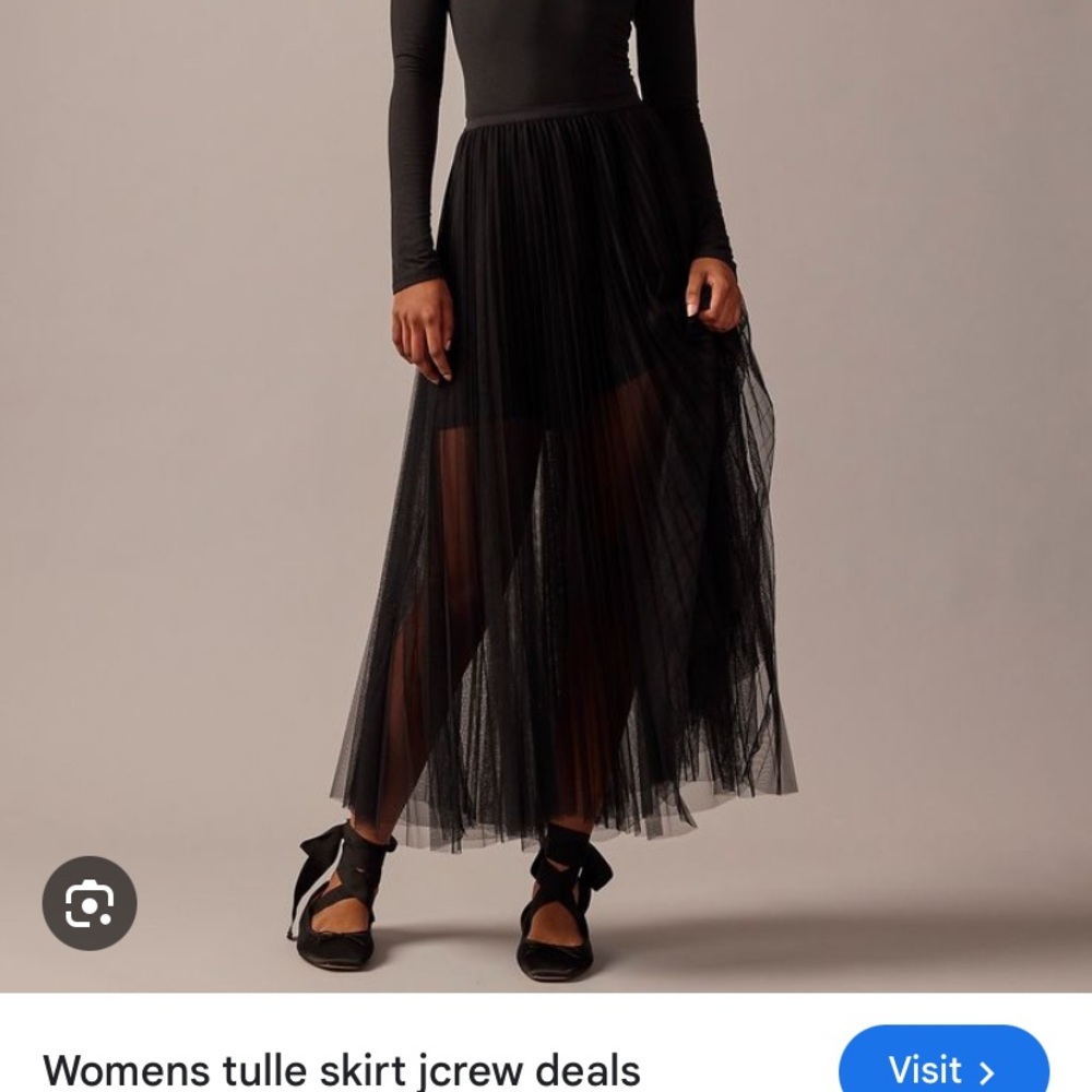 JCREW Collection layered tulle skirt Navy Blue - Picture 9 of 9